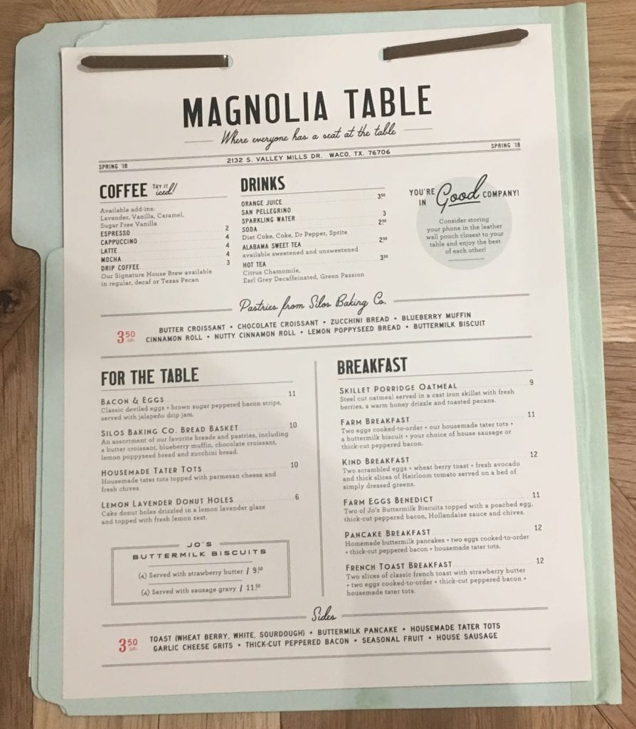 Magnolia Market- Menu ! Recap of Magnolia Table and the Silos, Fixer Upper | Mealswithmaggie.com