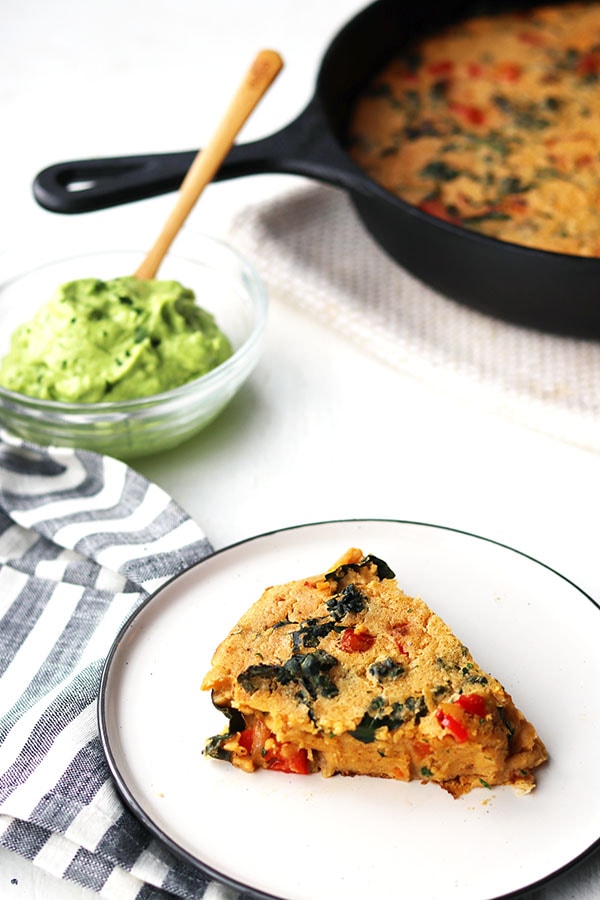 chickpea bake on a plate.