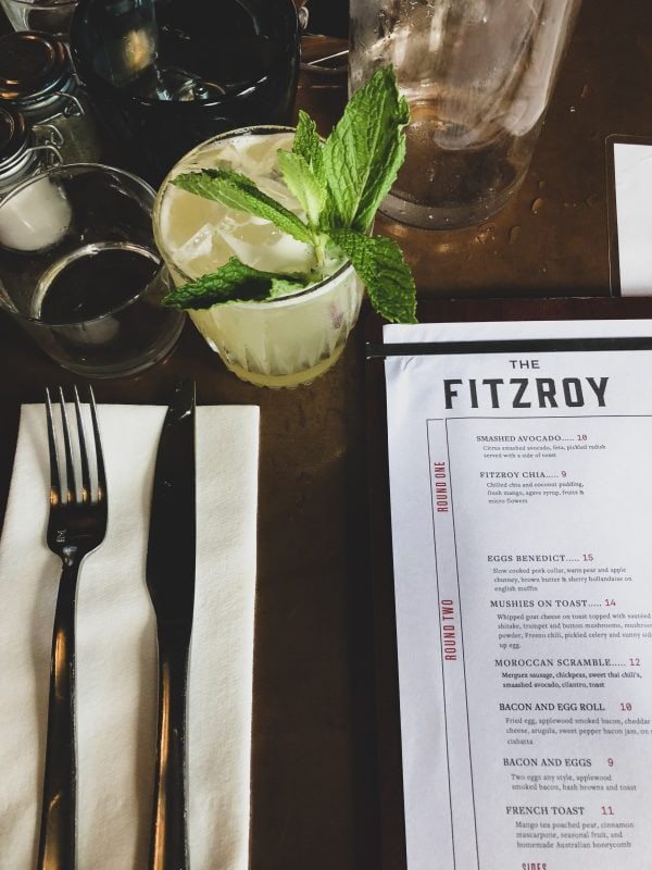 the Fitzroy menu.