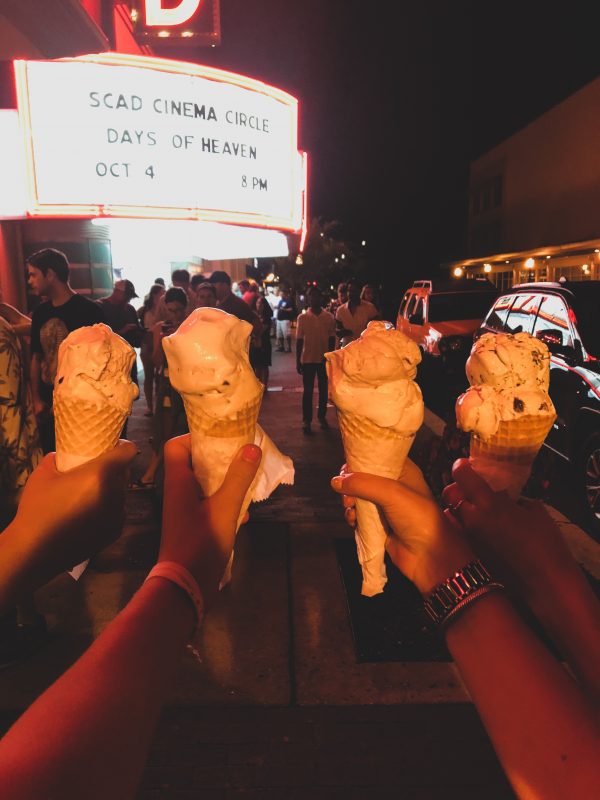 ice cream in savannah on a bachelorette party.